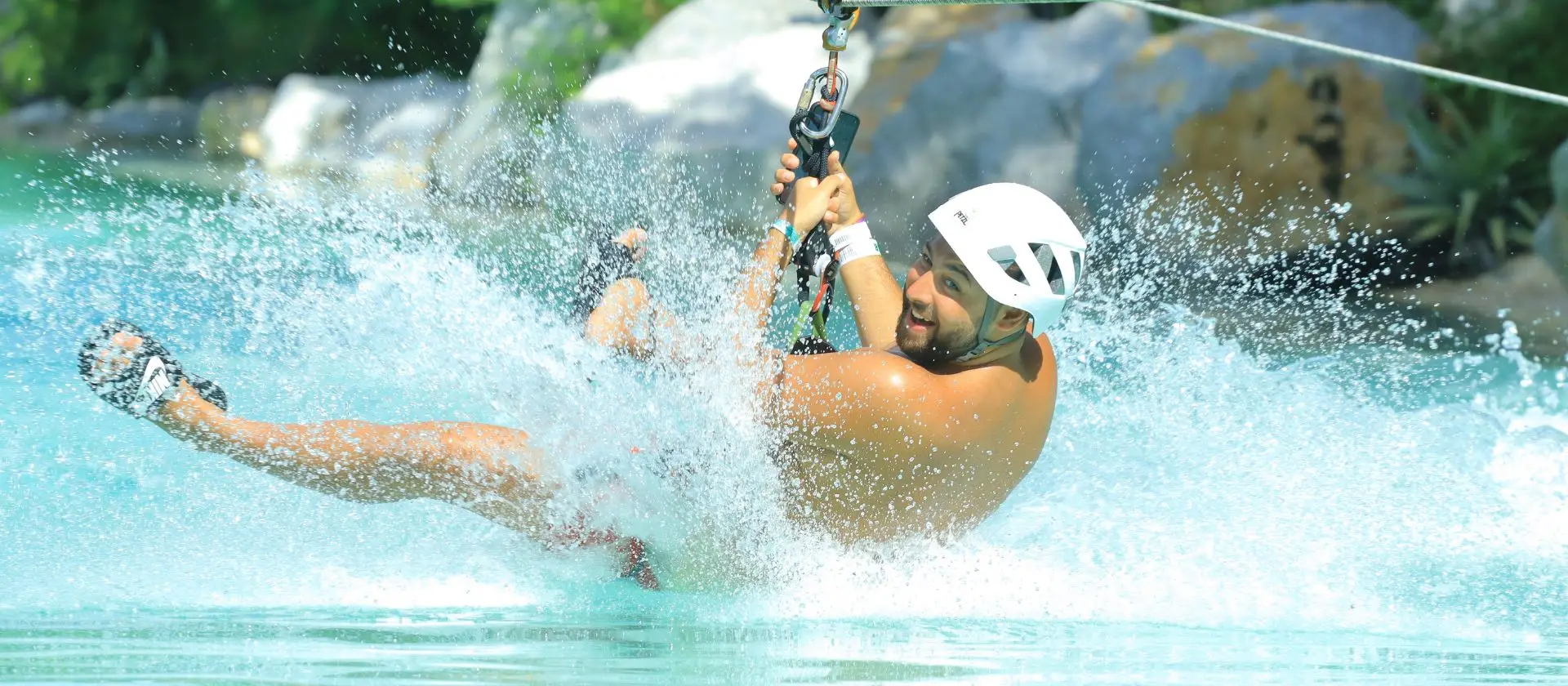 Parque aventura Cap Cana: tirolesa acuática Zipline Eco Splash Punta Cana