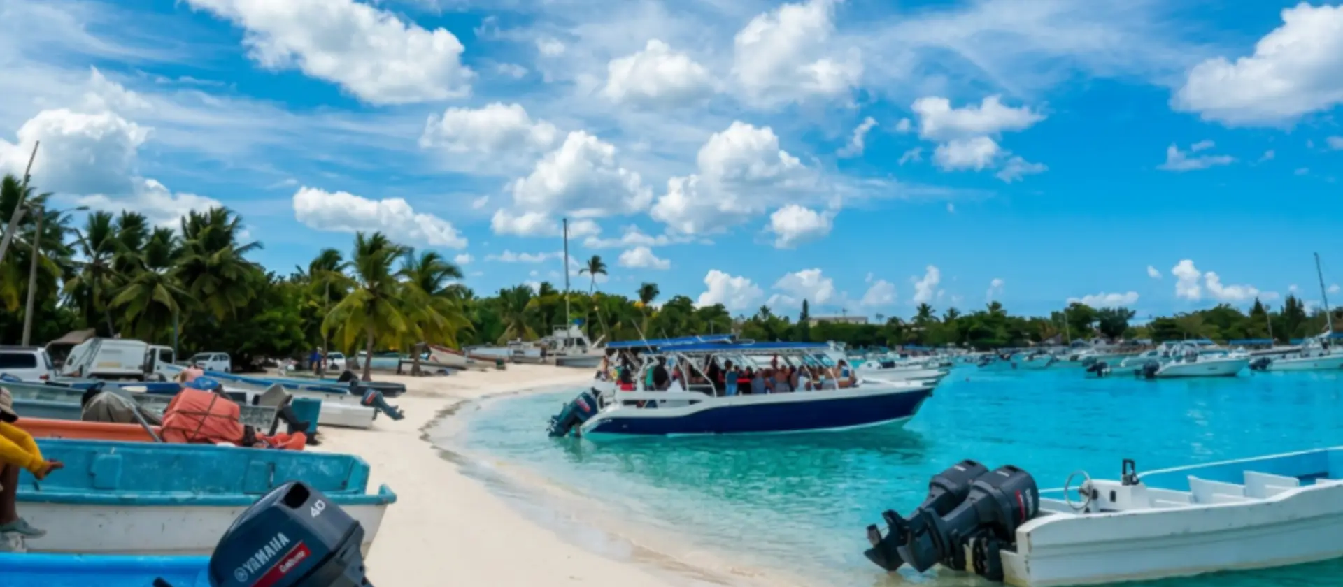 Puerto de Bayahibe, punto de salida de las excursiones a Isla Saona en República Dominicana.